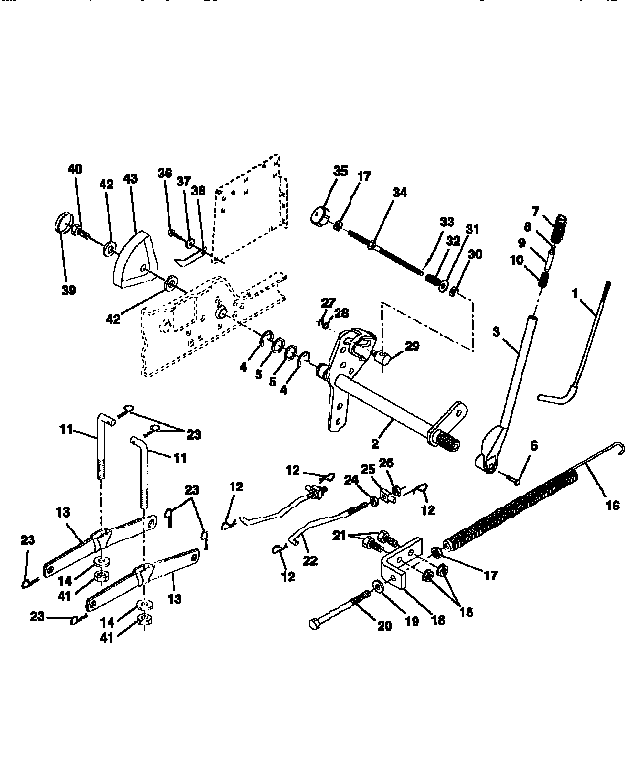 Craftsman 917250482 lift assembly diagram