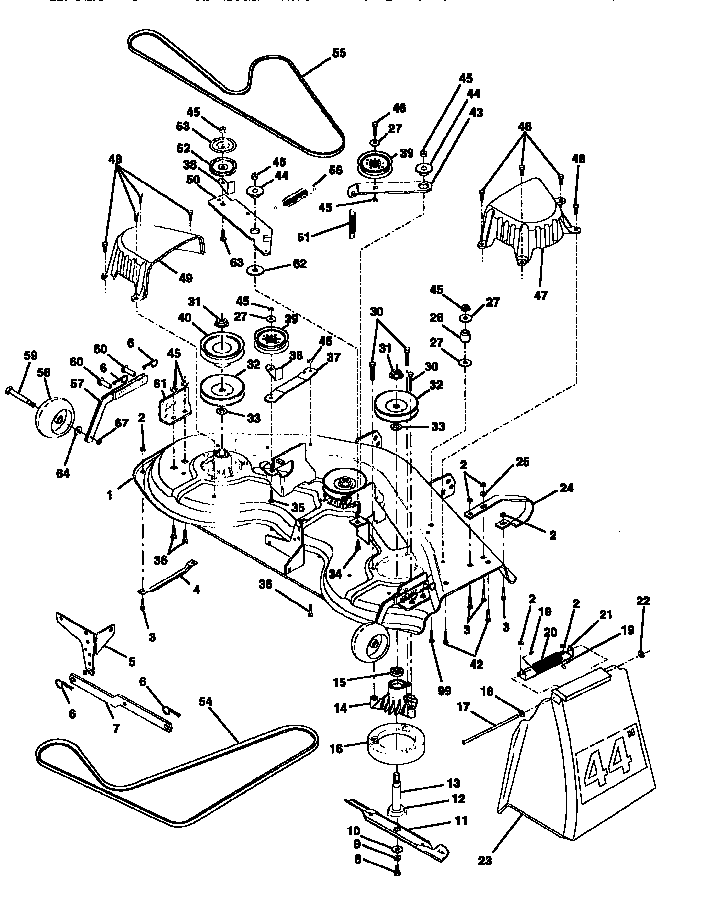 Craftsman 917250482 mower deck diagram