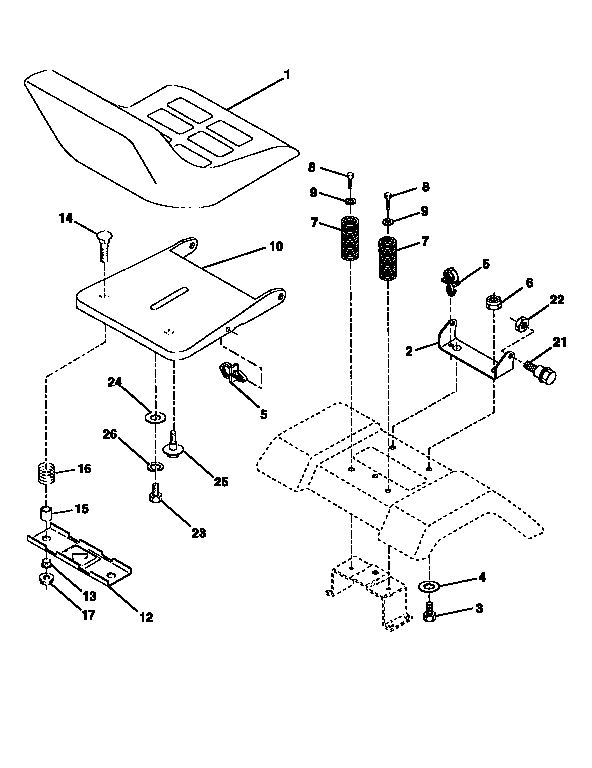 Craftsman 917256550 seat diagram