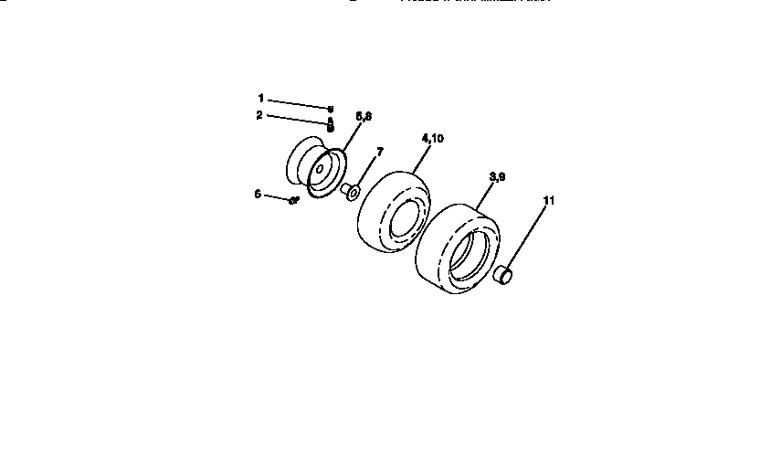 Craftsman 917256550 wheels and tires diagram