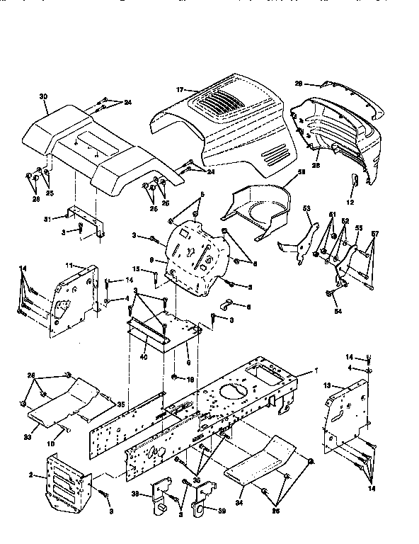 Craftsman 917256540 chassis and enclosures diagram
