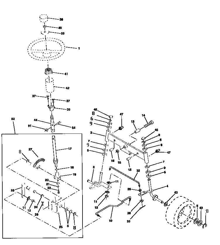 Craftsman 917256540 steering assembly diagram