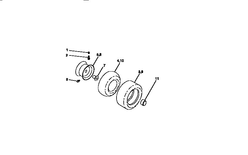 Craftsman 917256540 wheels and tires diagram
