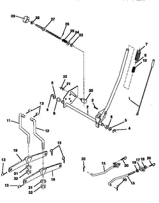Craftsman 917256540 mower lift diagram