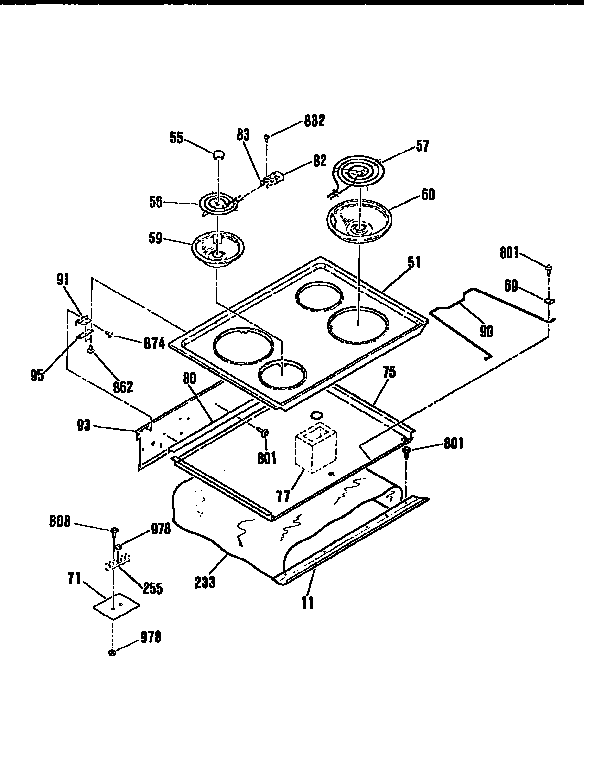 Kenmore 9114534191 top section diagram