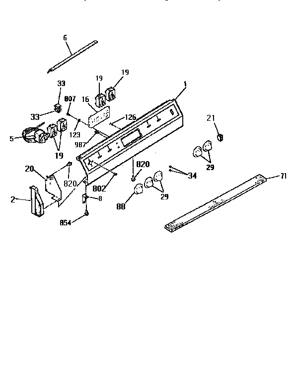 Kenmore 9114524191 backguard section diagram