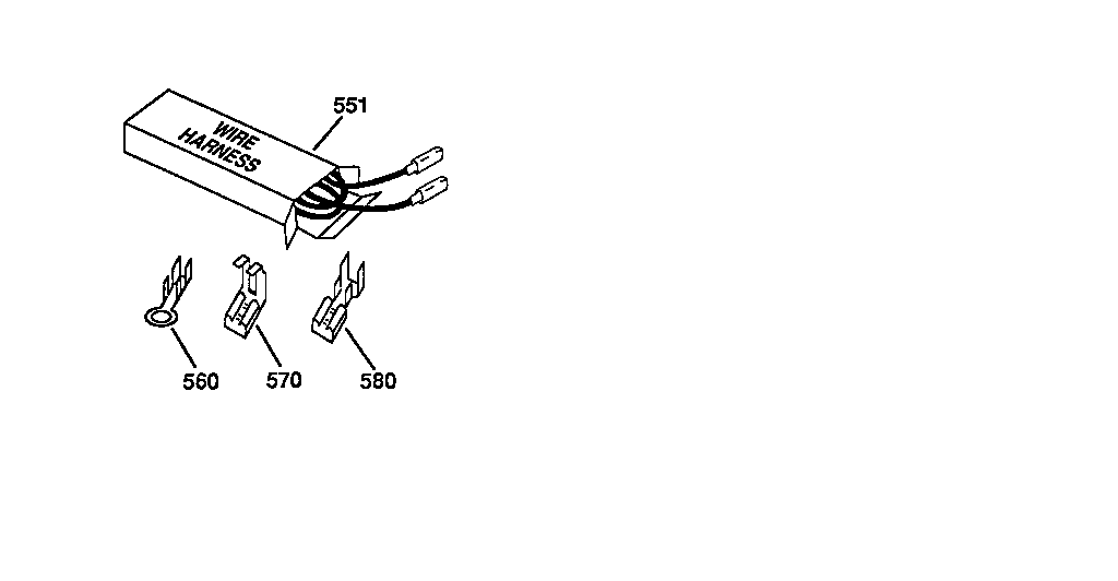 Kenmore 9114524191 wire harnesses and components diagram