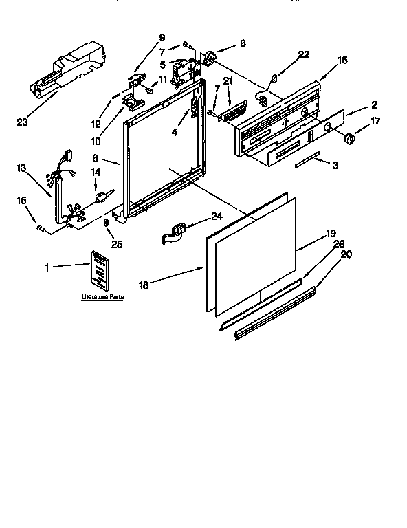 Kenmore 6651674193 frame and console diagram