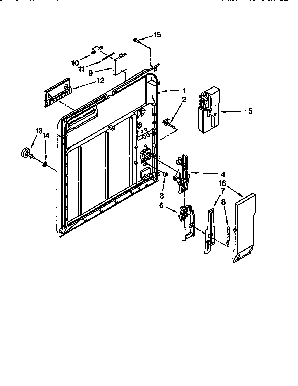 Kenmore 6651674193 inner door diagram