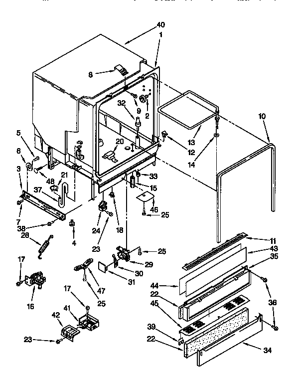 Kenmore 6651674193 tub assembly diagram