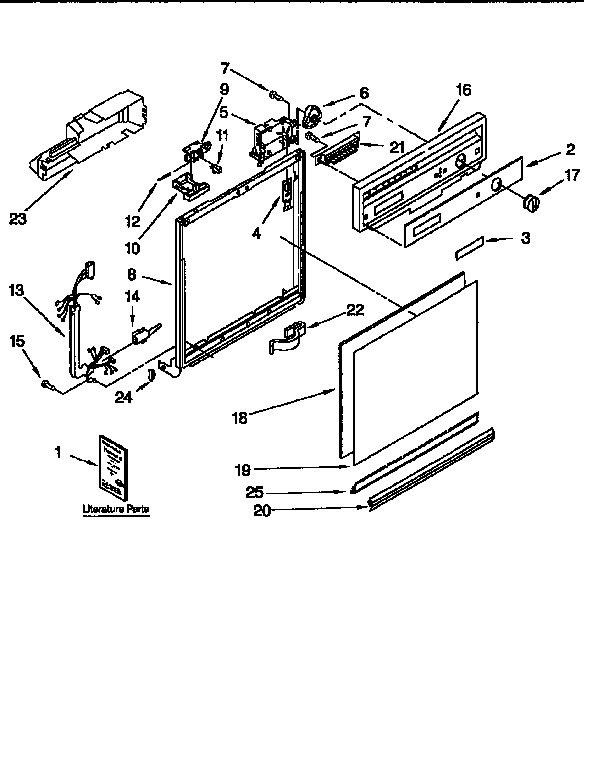 Kenmore 6651765194 frame and console diagram