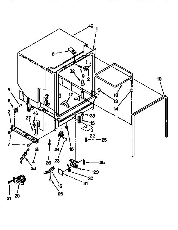 Kenmore 6651765194 tub assembly diagram