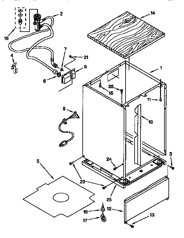 Kenmore 6651765194 cabinet diagram