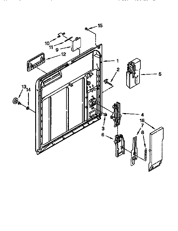 Kenmore 6651574993 inner door diagram