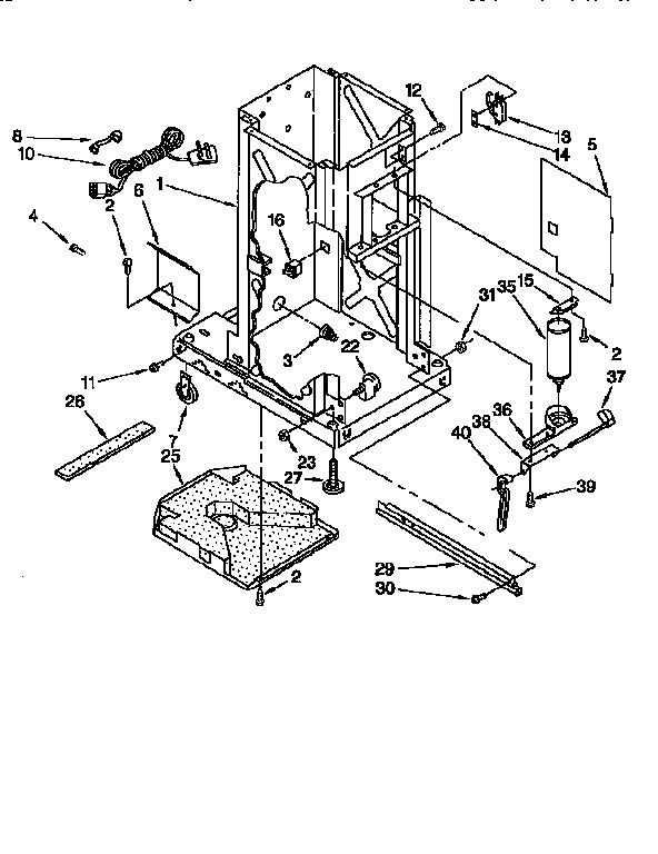 Kenmore 6651350595 frame diagram
