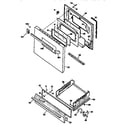 GE JGBS17EV2WH door and broiler diagram