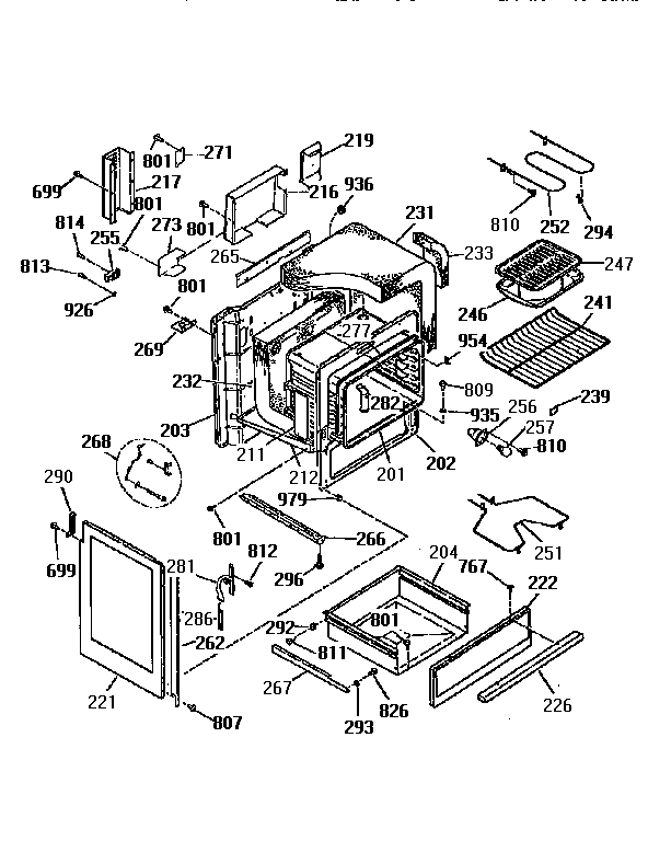 Kenmore 9114624191 body section diagram