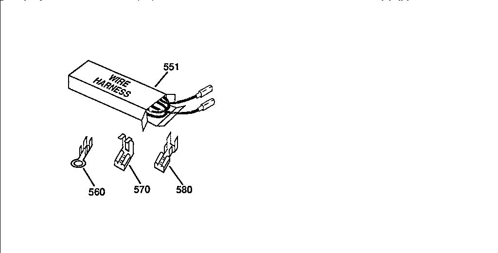 Kenmore 9114624191 wire harnesses and components diagram