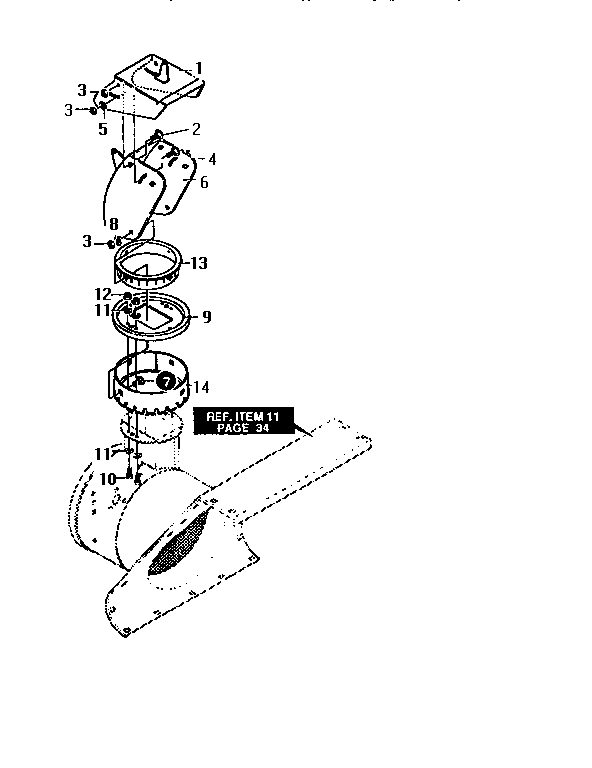 Craftsman 536886380 remote chute diagram