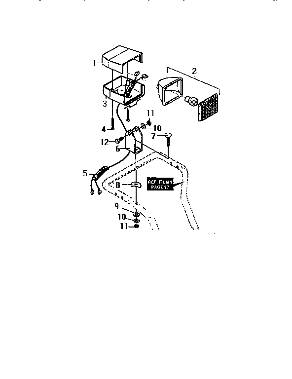 Craftsman 536886380 headlight diagram