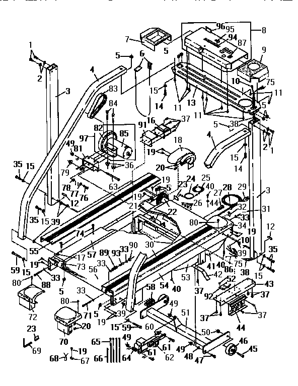 Weslo WLTL90550 unit parts diagram