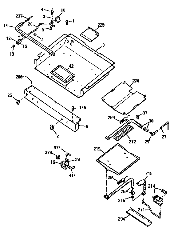 GE JGBP79AEV2AA burner assembly diagram