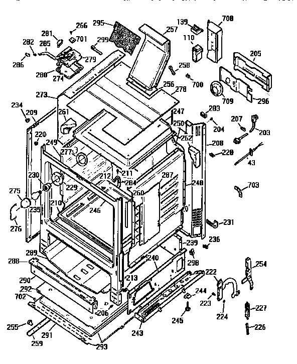GE JGBP79AEV2AA main body diagram