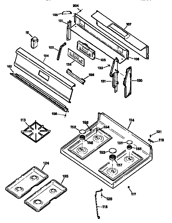 Kenmore 3627586591 cooktop diagram
