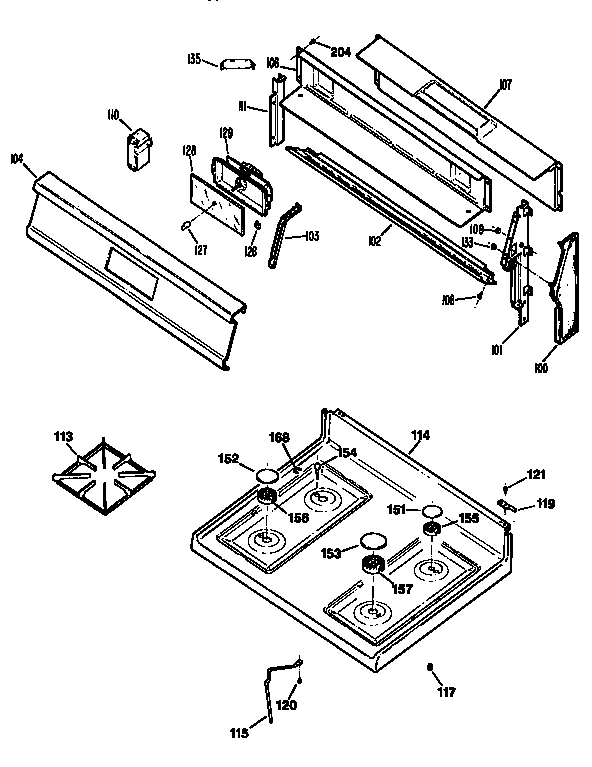 Kenmore 3627516891 cooktop diagram