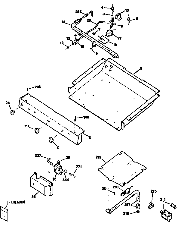 Kenmore 3627526191 gas and burner diagram