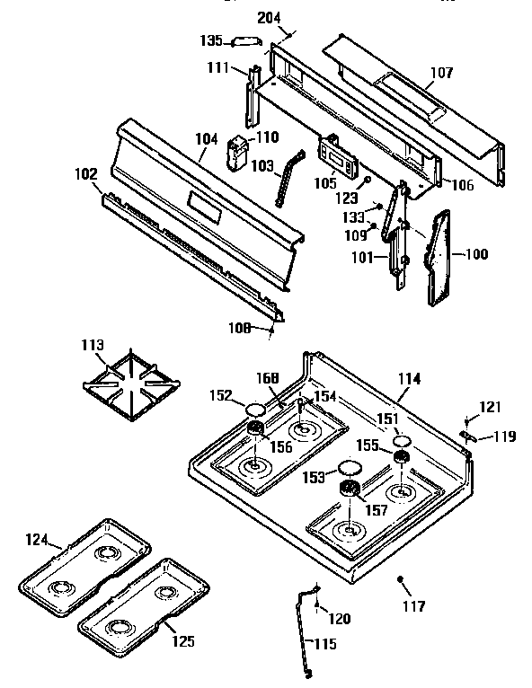 Kenmore 3627526191 cooktop diagram