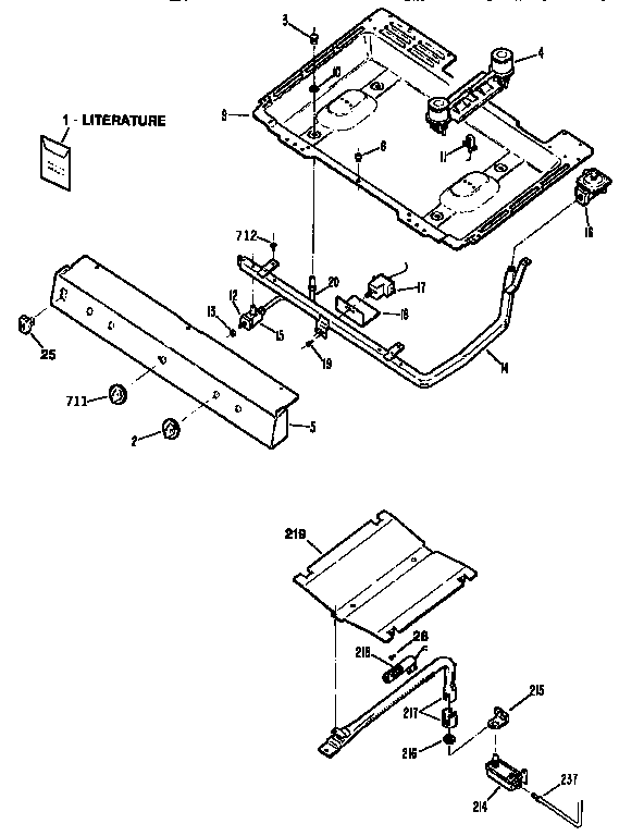 Kenmore 3627275592 gas & burner diagram