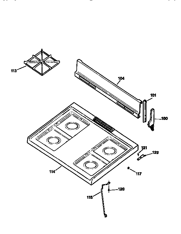 Kenmore 3626101197 cooktop diagram