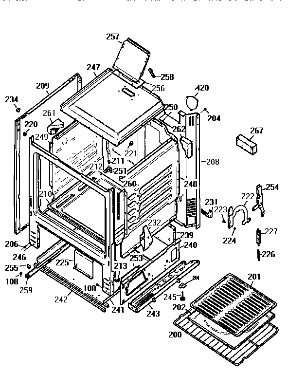 Kenmore 3626101197 body diagram
