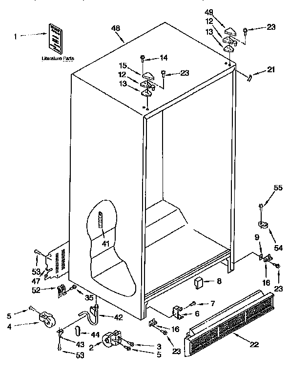Kenmore 1069555923 cabinet diagram