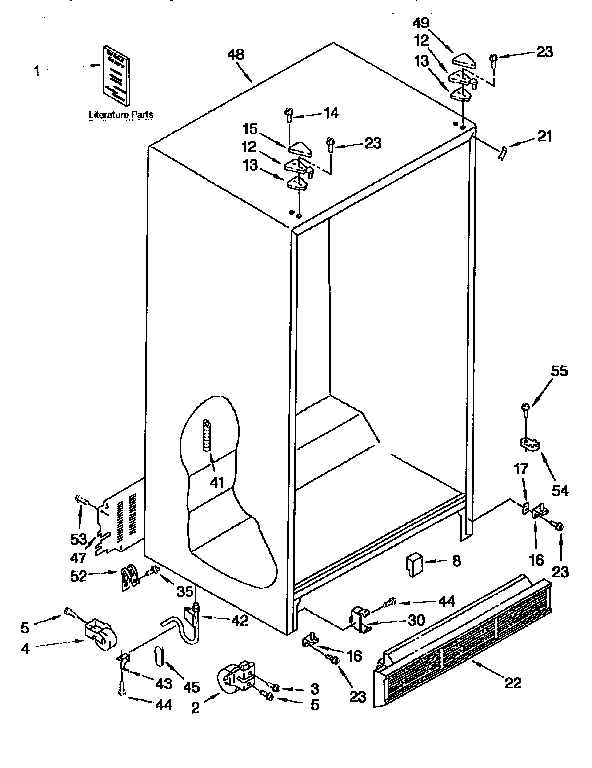 Kenmore 1069557953 cabinet diagram
