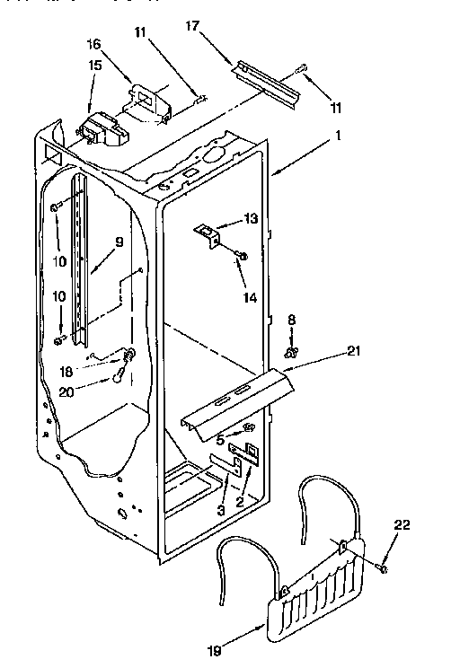 Kenmore 1069557953 refrigerator liner diagram