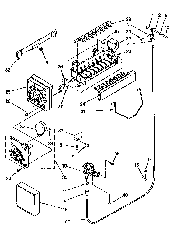 Kenmore 1069557953 icemaker diagram