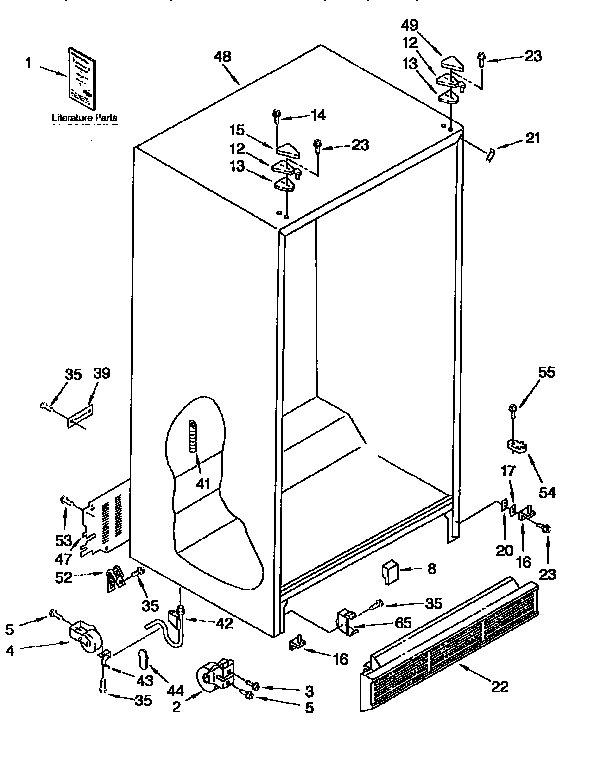 Kenmore 1069555414 cabinet diagram