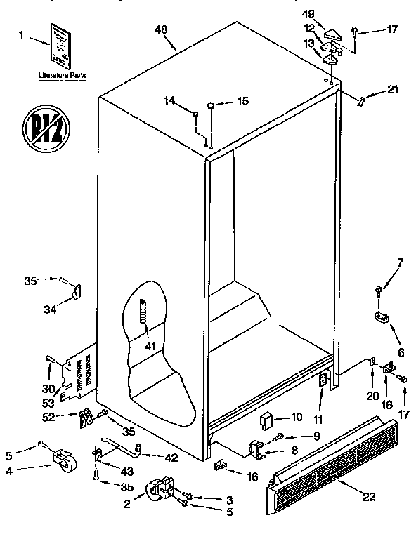 Kenmore 1069550281 cabinet diagram