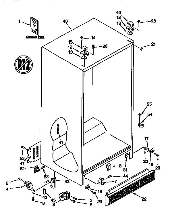 Kenmore 1069552952 cabinet diagram