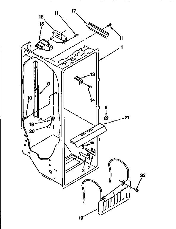 Kenmore 1069552952 refrigerator liner diagram