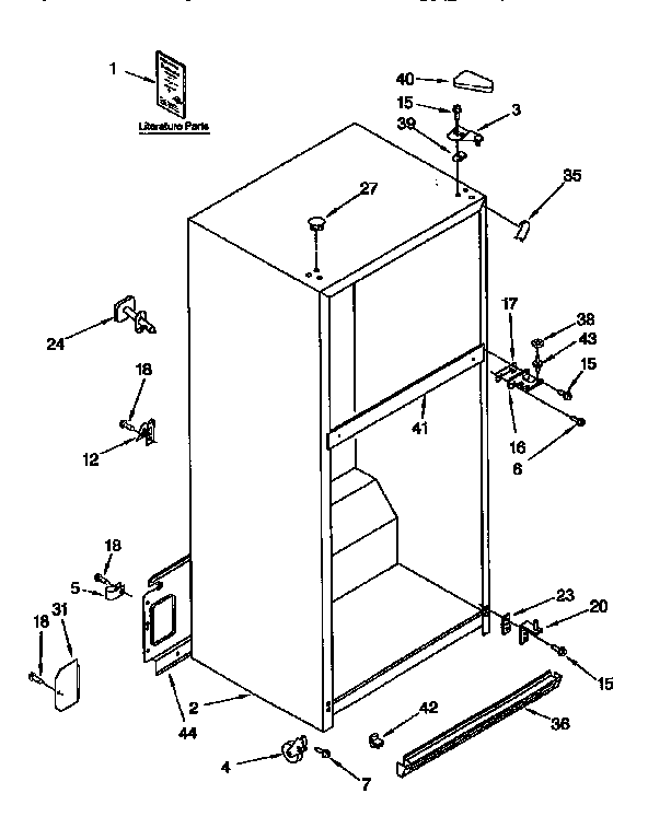 Kenmore 1069658114 cabinet diagram