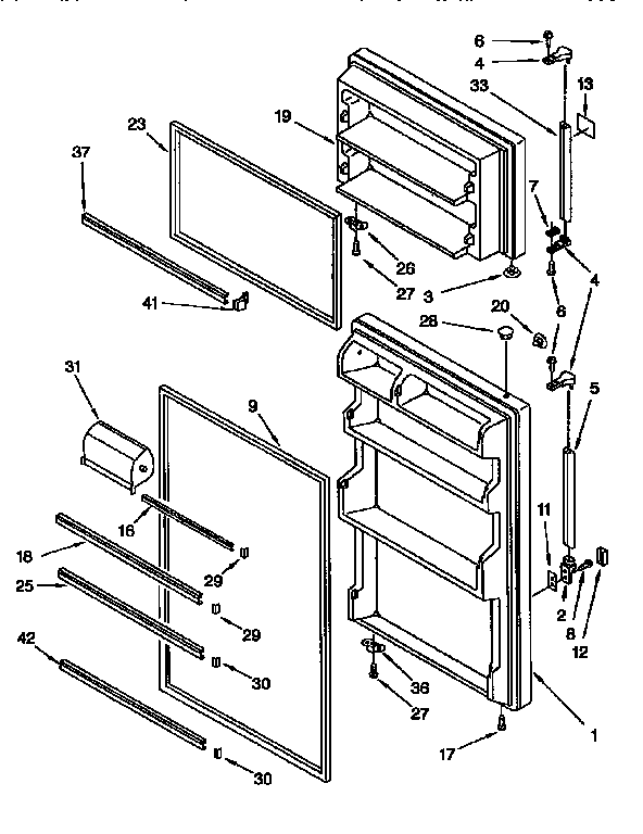 Kenmore 1069658114 door diagram