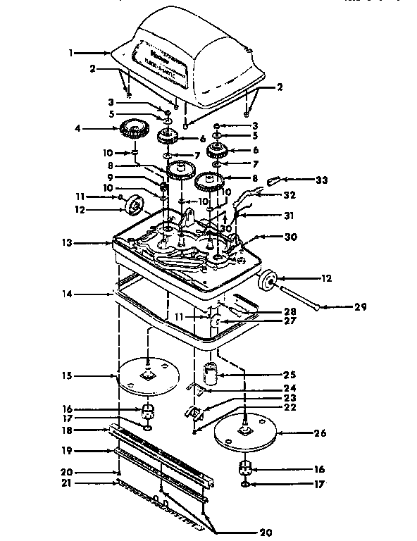 Hoover F5047 gear housing diagram