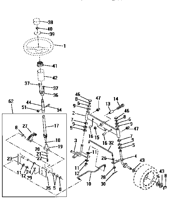 Craftsman 917256530 steering assembly diagram