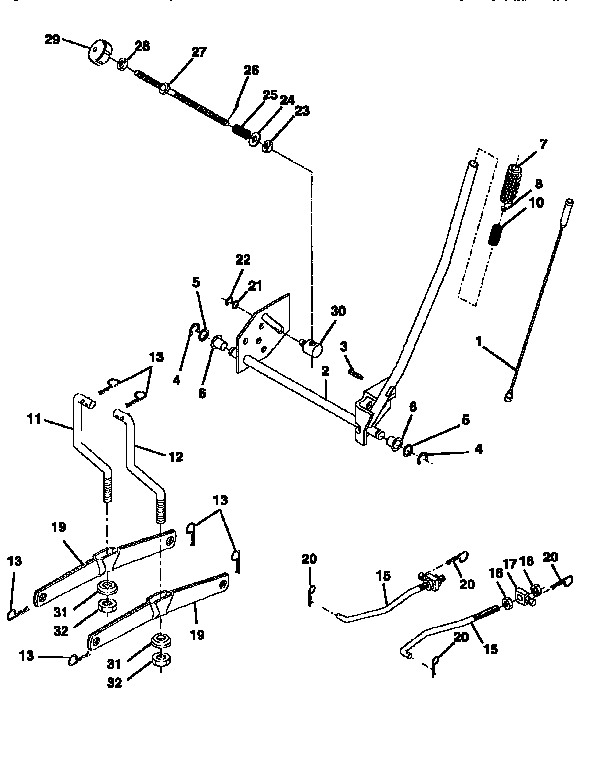 Craftsman 917256530 mower lift diagram