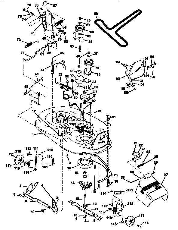 Craftsman 917256530 mower deck diagram