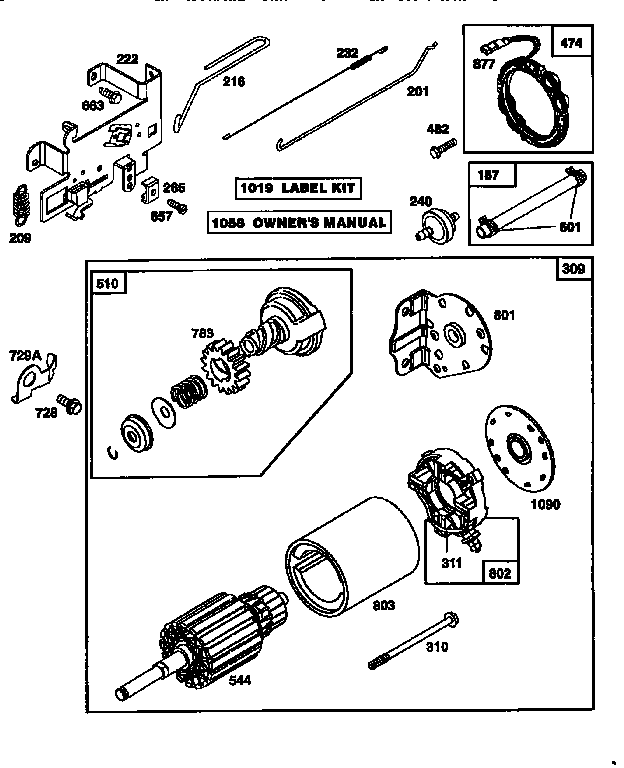 Craftsman 917256511 engine 28n707-0171-01 (71/500) diagram