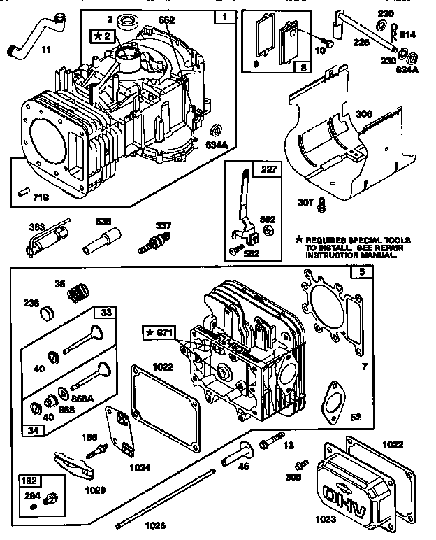 Craftsman 917256511 engine 28n707-0171-01 (71/500) diagram
